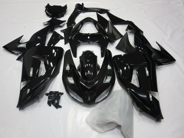 2006-2007 Gloss Black Plain Kawasaki ZX10R Motorcycle Fairings 2006-2007 Gloss Black Plain Kawasaki ZX10R Motorcycle Fairings