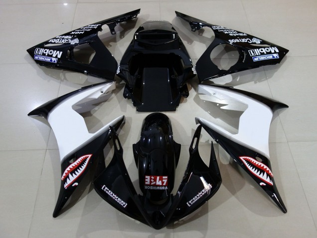 2006-2007 Gloss Black & logos Yamaha R6 Motorcycle Fairings