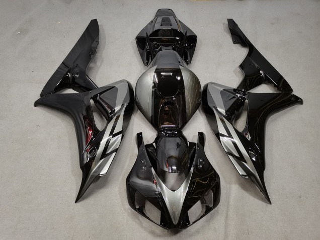 2006-2007 Gloss Black w grey Honda CBR1000RR Motorcycle Fairings 2006-2007 Gloss Black w grey Honda CBR1000RR Motorcycle Fairings