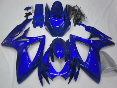 2006-2007 Gloss Blue Plain Suzuki GSXR 600-750 Motorcycle Fairings