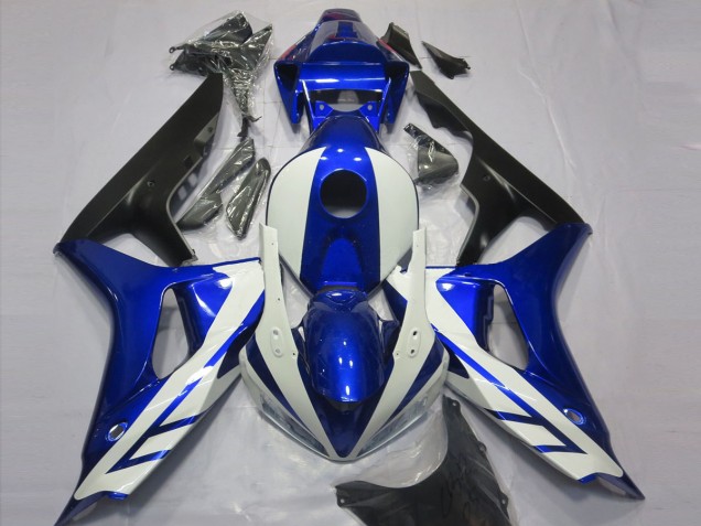 2006-2007 Gloss Blue and White Honda CBR1000RR Motorcycle Fairings 2006-2007 Gloss Blue and White Honda CBR1000RR Motorcycle Fairings