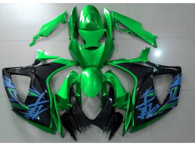 2006-2007 Gloss Green & Black Suzuki GSXR 600-750 Motorcycle Fairings