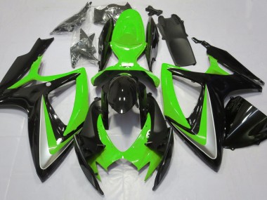 2006-2007 Gloss Green Debadged Suzuki GSXR 600-750 Motorcycle Fairings