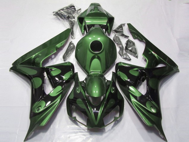 2006-2007 Gloss Green and Black Honda CBR1000RR Motorcycle Fairings 2006-2007 Gloss Green and Black Honda CBR1000RR Motorcycle Fairings
