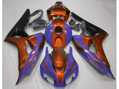 2006-2007 Gloss Orange and Dark Blue Honda CBR1000RR Motorcycle Fairings