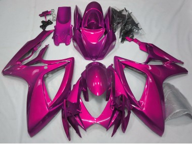 2006-2007 Gloss Pink Plain Suzuki GSXR 600-750 Motorcycle Fairings