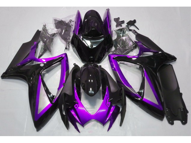 2006-2007 Gloss Purple and Black Suzuki GSXR 600-750 Motorcycle Fairings 2006-2007 Gloss Purple and Black Suzuki GSXR 600-750 Motorcycle Fairings