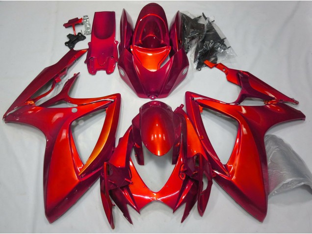 2006-2007 Gloss Red Plain Suzuki GSXR 600-750 Motorcycle Fairings 2006-2007 Gloss Red Plain Suzuki GSXR 600-750 Motorcycle Fairings