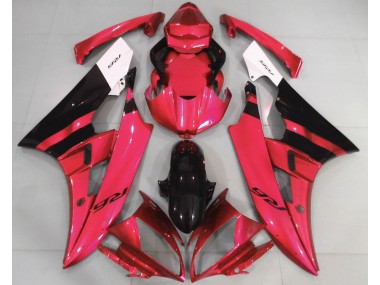 2006-2007 Gloss Red and Black Yamaha R6 Motorcycle Fairings