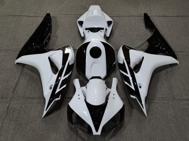 2006-2007 Gloss White and Black Honda CBR1000RR Motorcycle Fairings
