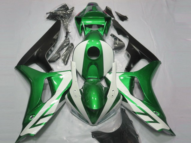 2006-2007 Gloss White and Green Honda CBR1000RR Motorcycle Fairings 2006-2007 Gloss White and Green Honda CBR1000RR Motorcycle Fairings