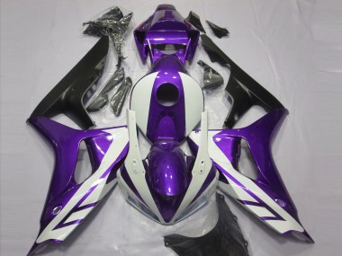 2006-2007 Gloss White and Purple Honda CBR1000RR Motorcycle Fairings