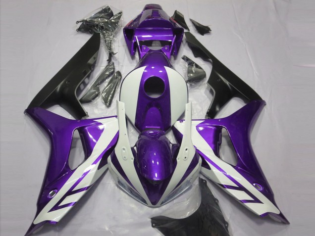 2006-2007 Gloss White and Purple Honda CBR1000RR Motorcycle Fairings 2006-2007 Gloss White and Purple Honda CBR1000RR Motorcycle Fairings