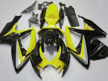 2006-2007 Gloss Yellow Debadged Suzuki GSXR 600-750 Motorcycle Fairings