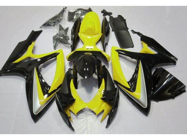 2006-2007 Gloss Yellow Debadged Suzuki GSXR 600-750 Motorcycle Fairings 2006-2007 Gloss Yellow Debadged Suzuki GSXR 600-750 Motorcycle Fairings