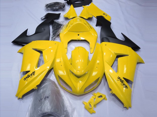 2006-2007 Gloss Yellow Kawasaki ZX10R Motorcycle Fairings 2006-2007 Gloss Yellow Kawasaki ZX10R Motorcycle Fairings