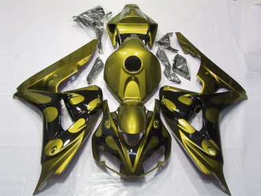 2006-2007 Gloss Yellow and Black Honda CBR1000RR Motorcycle Fairings