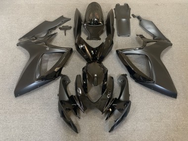 2006-2007 Gloss and Matte Black Suzuki GSXR 600-750 Motorcycle Fairings