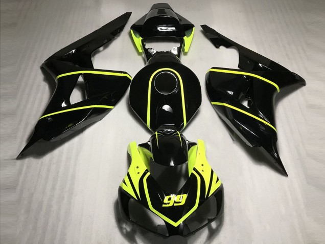 2006-2007 High Viz and Black CBR Honda CBR1000RR Motorcycle Fairings 2006-2007 High Viz and Black CBR Honda CBR1000RR Motorcycle Fairings