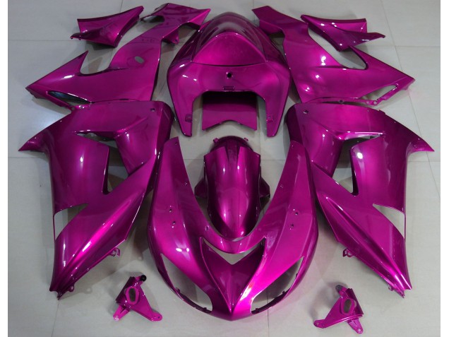 2006-2007 Hot Pink Plain Kawasaki ZX10R Motorcycle Fairings 2006-2007 Hot Pink Plain Kawasaki ZX10R Motorcycle Fairings