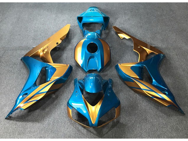 2006-2007 Light Blue & Gold Honda CBR1000RR Motorcycle Fairings 2006-2007 Light Blue & Gold Honda CBR1000RR Motorcycle Fairings