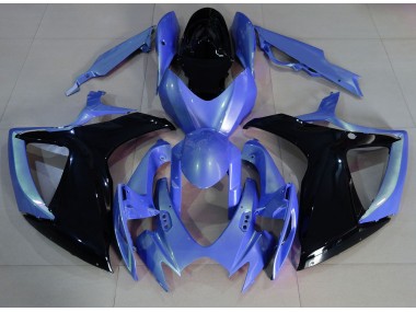 2006-2007 Light Blue and Black Suzuki GSXR 600-750 Motorcycle Fairings