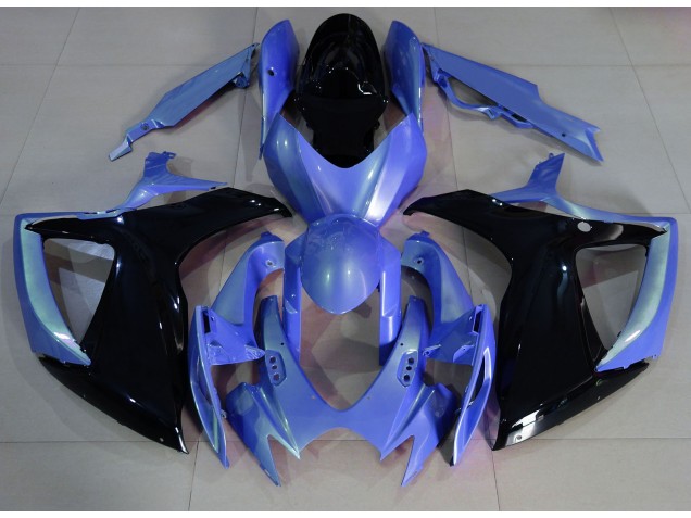 2006-2007 Light Blue and Black Suzuki GSXR 600-750 Motorcycle Fairings 2006-2007 Light Blue and Black Suzuki GSXR 600-750 Motorcycle Fairings