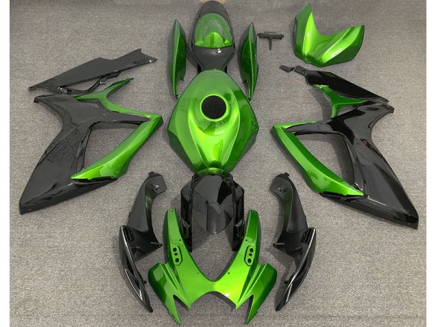 2006-2007 Light Green and Black Suzuki GSXR 600-750 Motorcycle Fairings 2006-2007 Light Green and Black Suzuki GSXR 600-750 Motorcycle Fairings