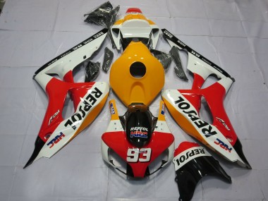 2006-2007 Light Orange White Repsol Honda CBR1000RR Motorcycle Fairings