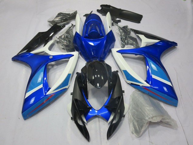 2006-2007 Light and Dark Blue Suzuki GSXR 600-750 Motorcycle Fairings 2006-2007 Light and Dark Blue Suzuki GSXR 600-750 Motorcycle Fairings