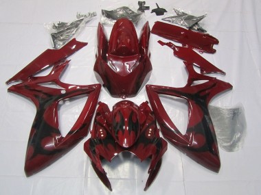 2006-2007 Maroon Red Suzuki GSXR 600-750 Motorcycle Fairings