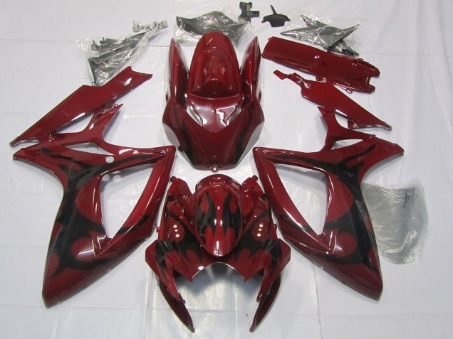 2006-2007 Maroon Red Suzuki GSXR 600-750 Motorcycle Fairings 2006-2007 Maroon Red Suzuki GSXR 600-750 Motorcycle Fairings