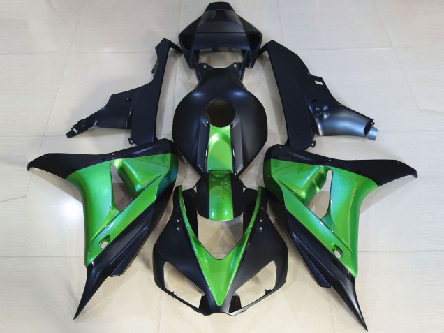 2006-2007 Matte Black & Green Honda CBR1000RR Motorcycle Fairings 2006-2007 Matte Black & Green Honda CBR1000RR Motorcycle Fairings