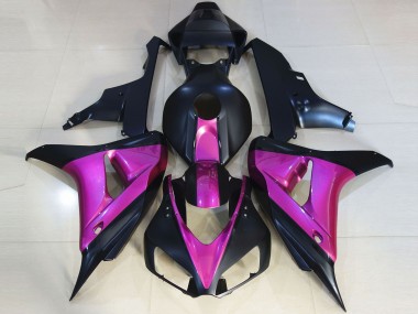 2006-2007 Matte Black & Pink Honda CBR1000RR Motorcycle Fairings