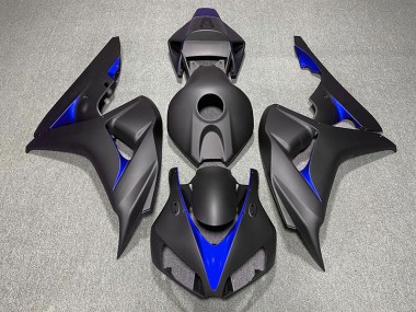 2006-2007 Matte Black and Blue Honda CBR1000RR Motorcycle Fairings