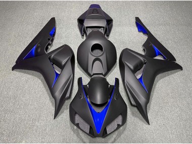 2006-2007 Matte Black and Blue Honda CBR1000RR Motorcycle Fairings