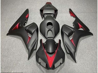 2006-2007 Matte Black and Light Blue Honda CBR1000RR Motorcycle Fairings