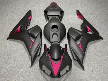 2006-2007 Matte Black and Pink Honda CBR1000RR Motorcycle Fairings