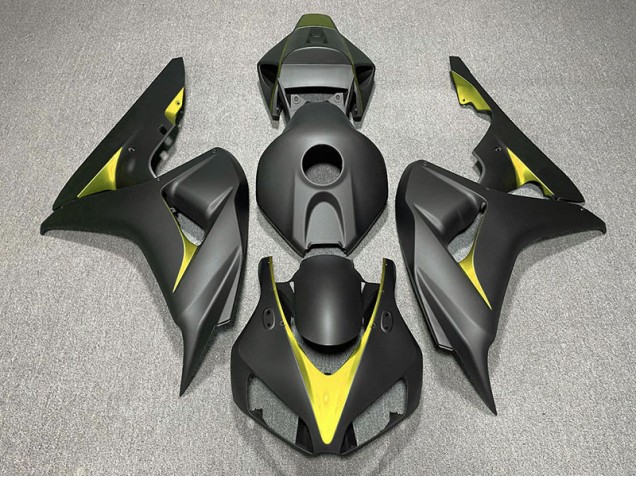 2006-2007 Matte Black and Yellow Honda CBR1000RR Motorcycle Fairings 2006-2007 Matte Black and Yellow Honda CBR1000RR Motorcycle Fairings