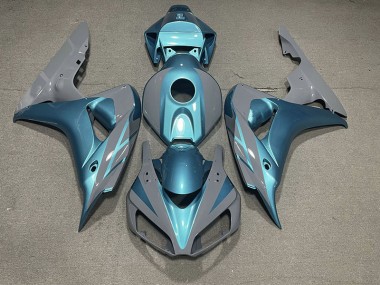 2006-2007 Nardo Grey and Light Blue Honda CBR1000RR Motorcycle Fairings