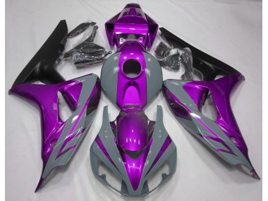 2006-2007 Nardo Grey and Purple Honda CBR1000RR Motorcycle Fairings