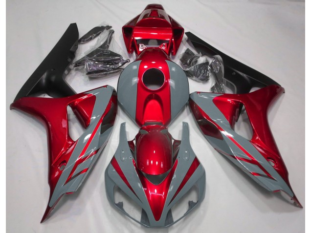 2006-2007 Nardo Grey and Red Honda CBR1000RR Motorcycle Fairings 2006-2007 Nardo Grey and Red Honda CBR1000RR Motorcycle Fairings