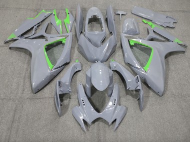 2006-2007 Nardo and Green Trim Suzuki GSXR 600-750 Motorcycle Fairings