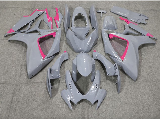 2006-2007 Nardo and Pink Trim Suzuki GSXR 600-750 Motorcycle Fairings 2006-2007 Nardo and Pink Trim Suzuki GSXR 600-750 Motorcycle Fairings