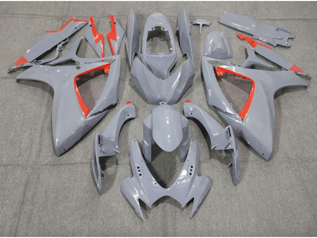 2006-2007 Nardo and Red Trim Suzuki GSXR 600-750 Motorcycle Fairings 2006-2007 Nardo and Red Trim Suzuki GSXR 600-750 Motorcycle Fairings