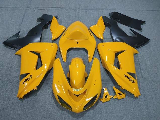 2006-2007 Pearl Yellow Kawasaki ZX10R Motorcycle Fairings 2006-2007 Pearl Yellow Kawasaki ZX10R Motorcycle Fairings