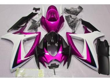2006-2007 Pink & White Suzuki GSXR 600-750 Motorcycle Fairings