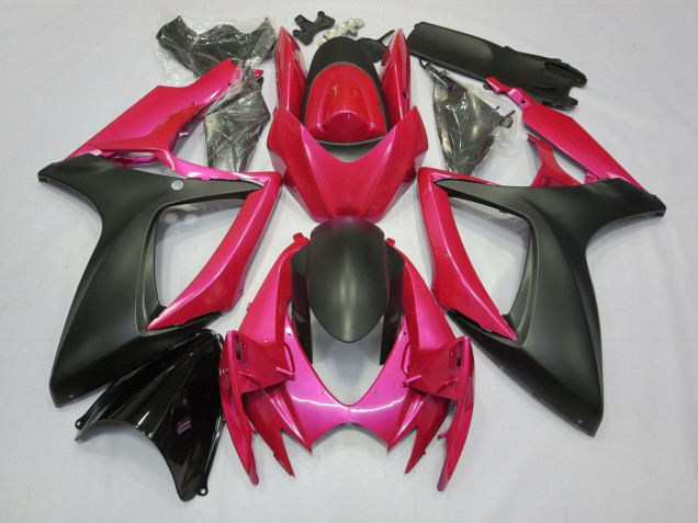 2006-2007 Pink and Matte Suzuki GSXR 600-750 Motorcycle Fairings 2006-2007 Pink and Matte Suzuki GSXR 600-750 Motorcycle Fairings