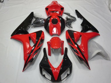 2006-2007 Red Black OEM Style No Decals Honda CBR1000RR Motorcycle Fairings