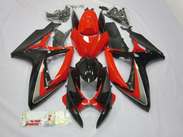 2006-2007 Red and Black Suzuki GSXR 600-750 Motorcycle Fairings 2006-2007 Red and Black Suzuki GSXR 600-750 Motorcycle Fairings